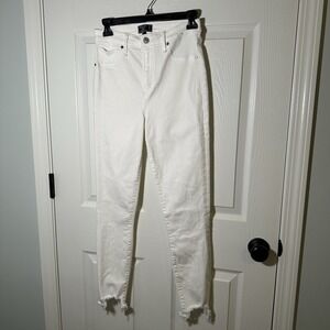 Abercrombie Fitch High Rise Super Skinny Ankle 27/4R‎  White Jeans
